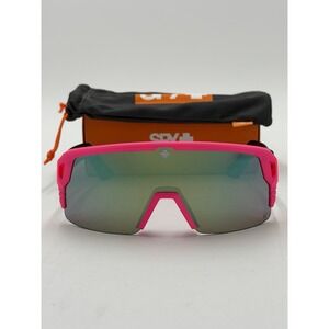 New SPY MONOLITH 5050 Sunglasses | Matte Neon Pink / Bronze Green Spectra Mirror